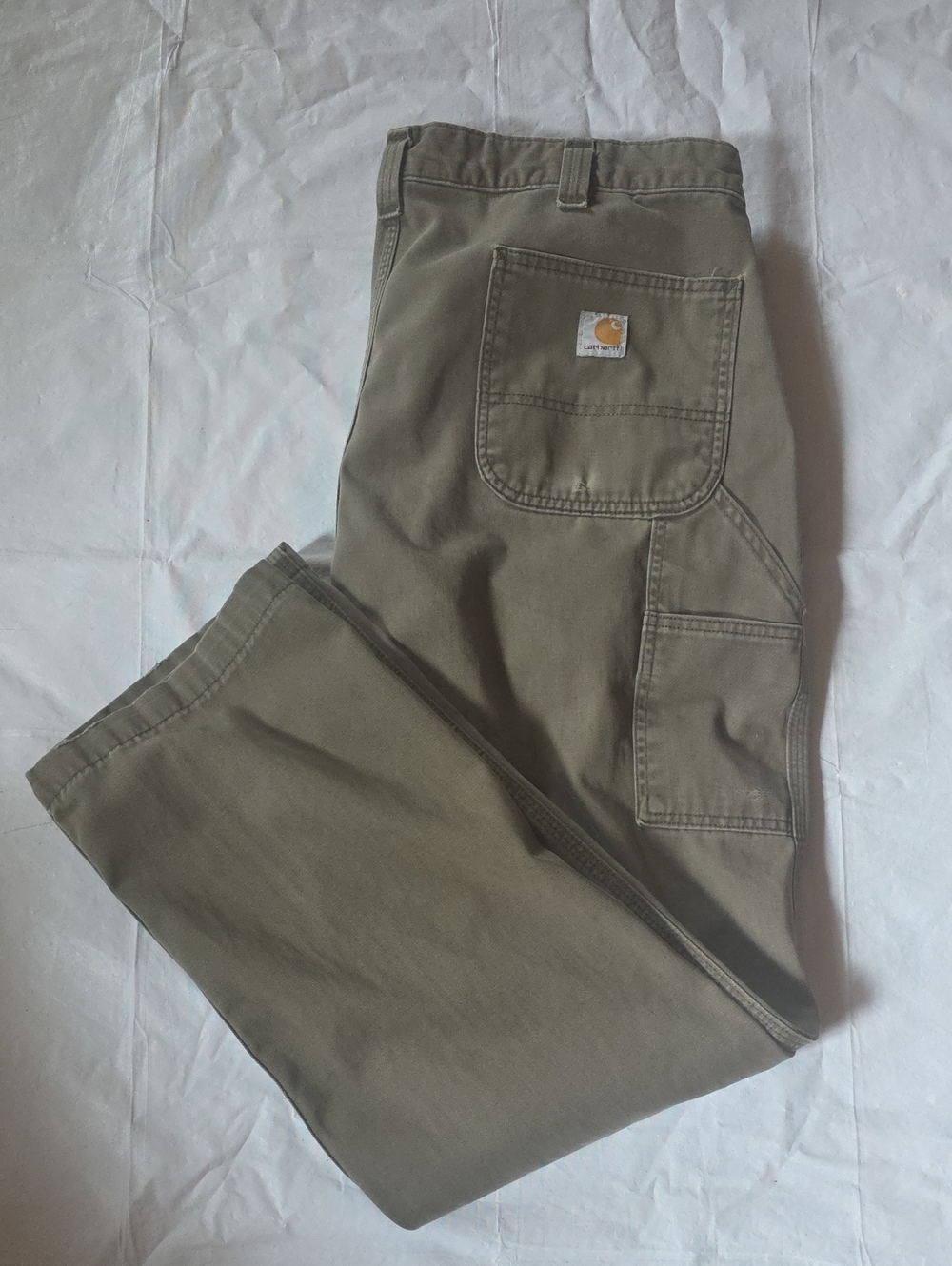 Carhartt Men's B324-DFE Twill Carpenter Utility Relaxed Fit Pants Brown 38x32